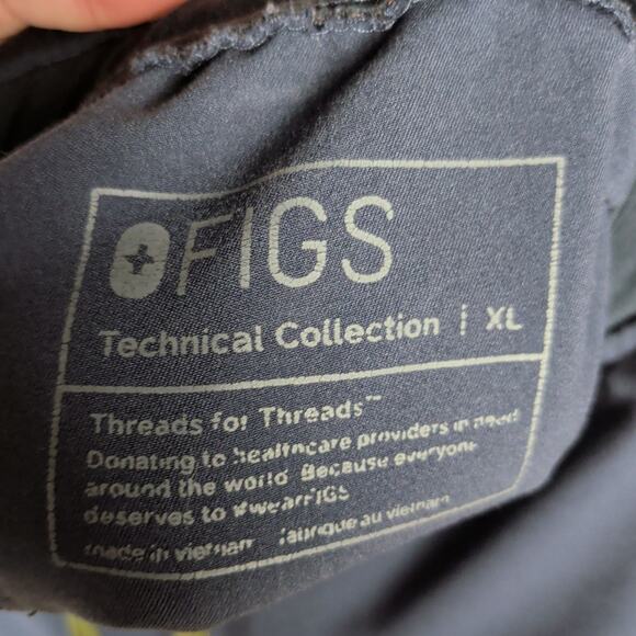 FIGS High Waisted Zamora Jogger Scrub Pants Quiet Navy PO 2163 Women's XL - Picture 3 of 4